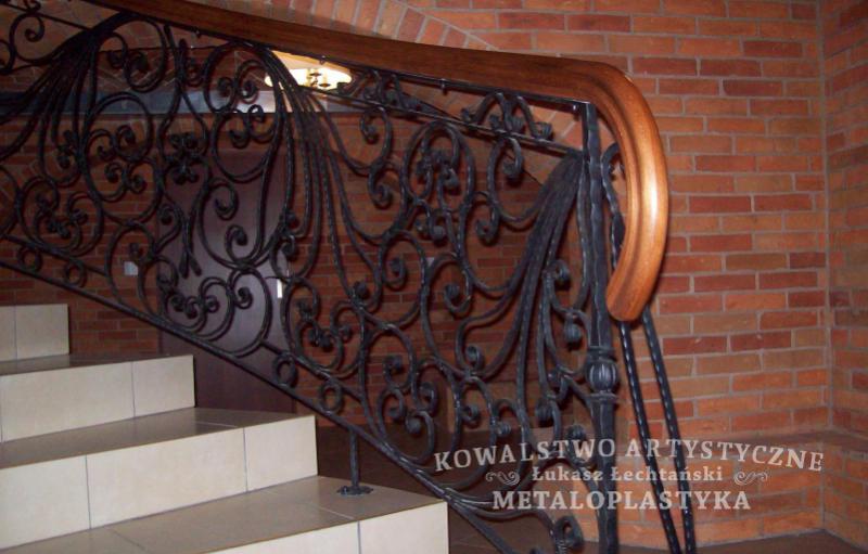Balustrada wewnętrzna kuta