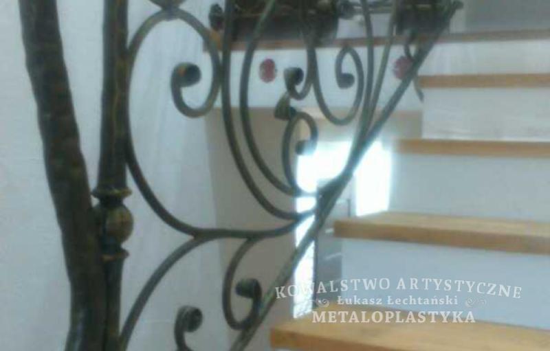 Balustrada wewnętrzna kuta