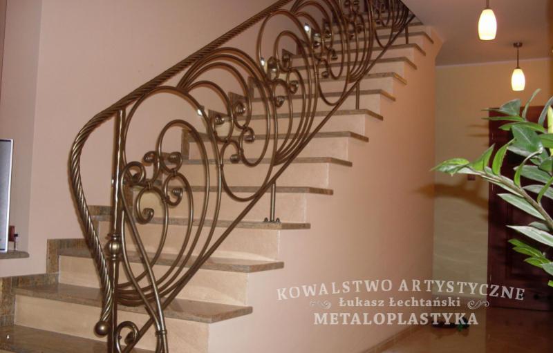 Balustrada wewnętrzna kuta