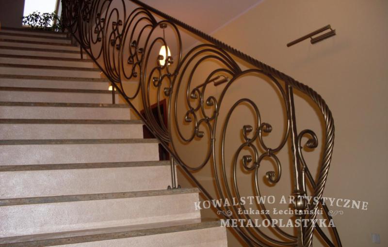 Balustrada wewnętrzna kuta