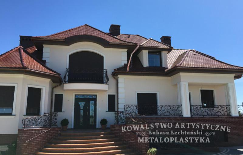 Balustrada zewnętrzna kuta