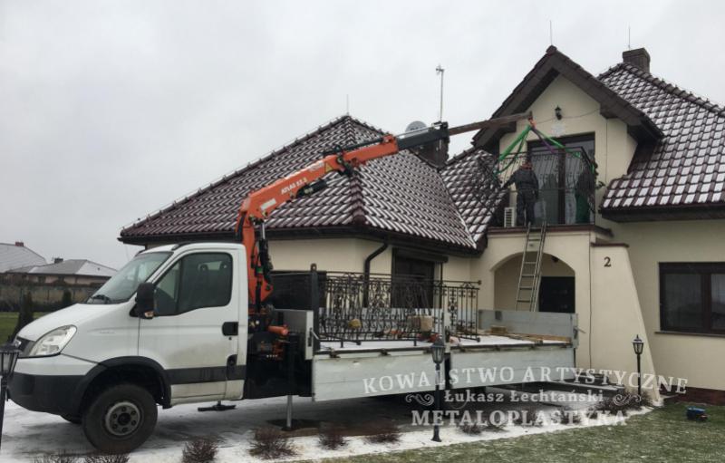 Balustrada zewnętrzna kuta
