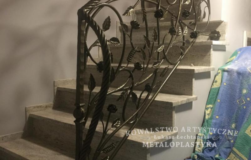 Balustrada wewnętrzna kuta