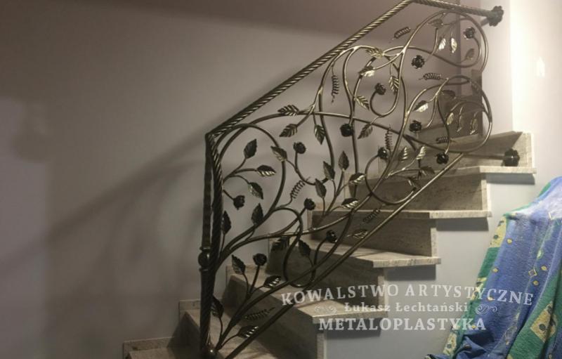 Balustrada wewnętrzna kuta