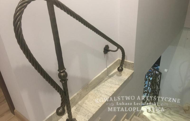 Balustrada wewnętrzna kuta