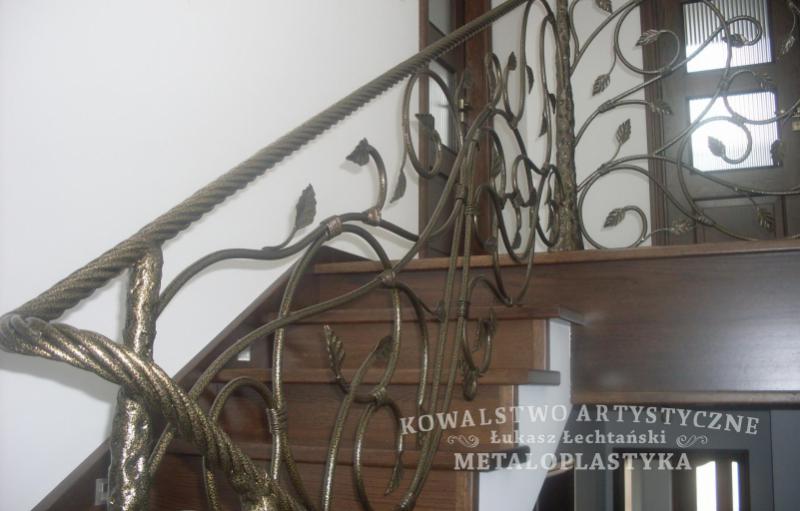 Balustrada wewnętrzna kuta