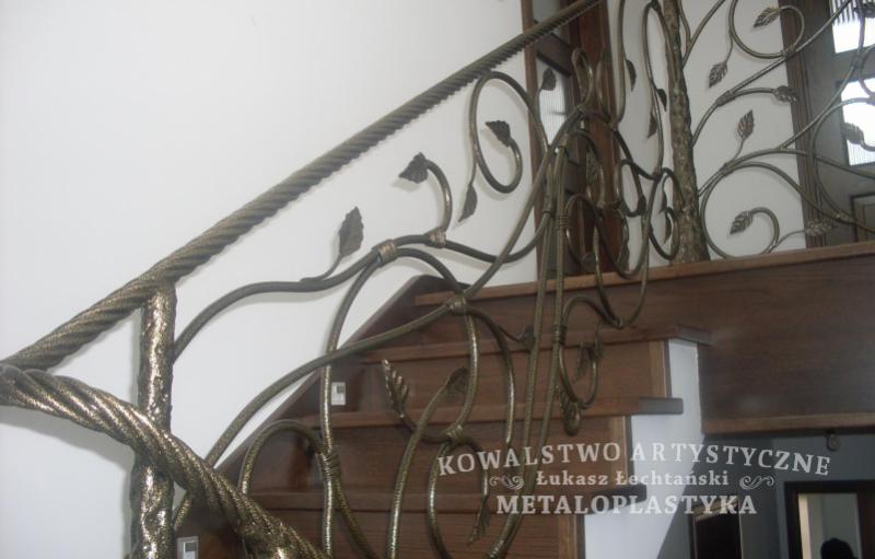 Balustrada wewnętrzna kuta