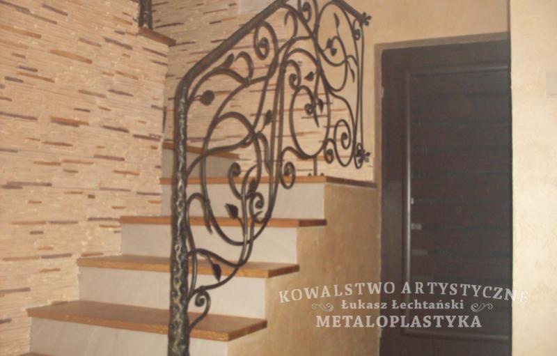 Balustrada wewnętrzna kuta